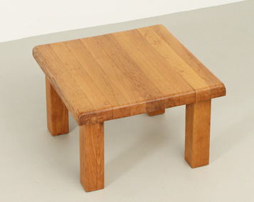 FRENCH COFFEE TABLE IN SOLID OAK WOOD, 1960's