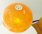 ORANGE POLYESTER PENDANT LAMP