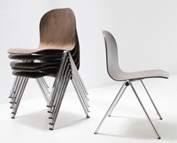 PLYWOOD INDUSTRIAL CHAIRS SET