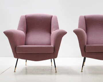 SCULPTURAL ITALIAN ARMCHAIRS