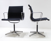 FOUR ALUMINIUM EA 108 CHAIRS BY EAMES