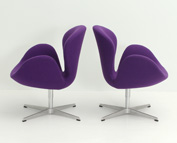 ARNE JACOBSEN PAIR OF SWAN CHAIRS