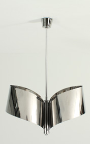 1970s FRENCH STEEL CEILING LAMP