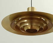 LARGE PENDANT LAMP IN BRASS BY FABRICIUS & KASTHOLM