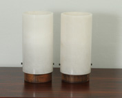 PAIR OF ALABASTER TABLE LAMPS BY ESCARBA, SPAIN, 1960s