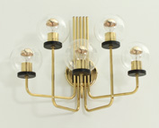 1950s ITALIAN BRASS SCONCE