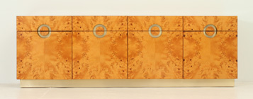 ITALIAN BURLWOOD SIDEBOARD IN THE MANNER OF WILLY RIZZO