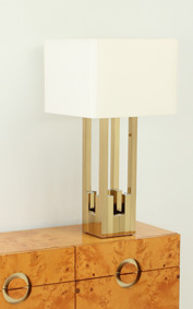 LARGE LUMICA BRASS TABLE LAMP