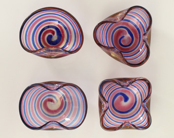 SET OF FOUR FRATELLI TOSO ASHTRAYS