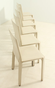 SET OF SIX CAB CHAIRS BY MARIO BELLINI