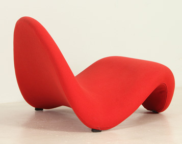 PIERRE PAULIN RED TONGUE CHAIR FOR ARTIFORT