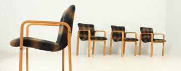 FOUR DINING CHAIRS IN PLYWOOD BIRCH