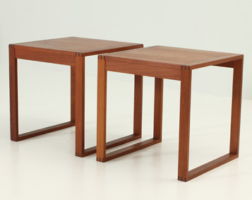 PAIR OF SIDE TABLES BY TORBEN LIND &  OLE GJERLØV-KNUDSEN