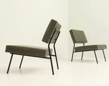 PAIR OF EASY CHAIRS BY PIERRE GUARICHE, 1950's