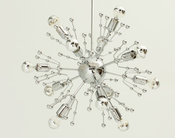 SPUTNIK CHANDELIER BY SCIOLARI, ITALY, 1960's