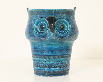 CERAMIC OWL BY ALDO LONDI FOR BITOSSI, ITALY, 1960's