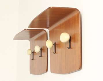 PAIR OF COAT RACKS BY FRANCO CAMPO AND CARLO GRAFFI FOR HOME, ITALY, 1950's