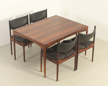 MODUS DINING SET BY KRISTIAN VEDEL FOR SØREN WILLADSEN, DENMARK, 1961