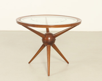 ITALIAN TRIPOD COFFEE TABLE FROM 1950's