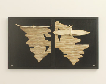 CERAMIC WALL RELIEFS BY JOSEP MARIA PALOU, SPAIN, 1980's